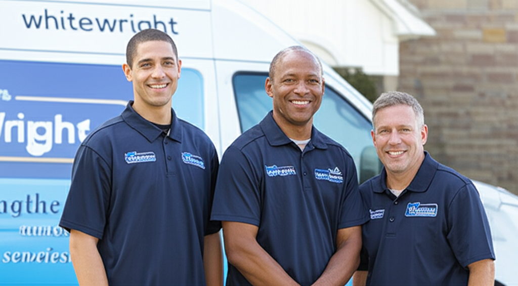 Friendly HVAC Whitewright team of technicians smiling